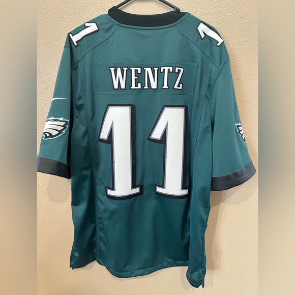 Carson Wentz Philadelphia Eagles Teal NFL Jersey #11 size XL - Picture 4 of 6